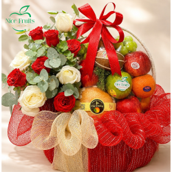 Giỏ Trái Cây & Hoa Chúc Mừng - NI256