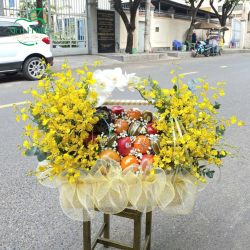 Giỏ Hoa trái Cây Vàng Tài Lộc - NI05