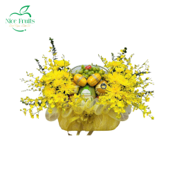 Giỏ Hoa Trái Cây Nắng Vàng Tài Lộc - NI74