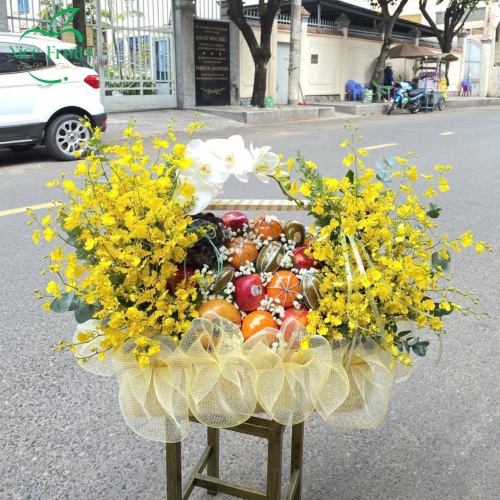 Giỏ Hoa trái Cây Vàng Tài Lộc - NI05