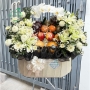 Giỏ Hoa Quả Kính Dâng sang trọng - NI37